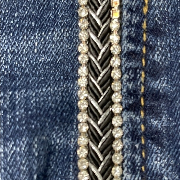 *NOT FOR SALE/SOLD* Zara Rhinestone Jeans BNWT Mid Rise skinny - Picture 4 of 6